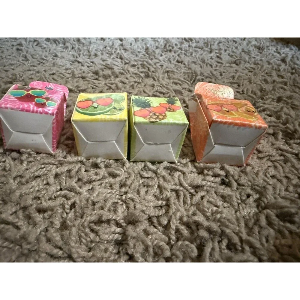 Justice New Fruit Scented Erasers Four Fun Fruit Flavors lemon orange pineapple